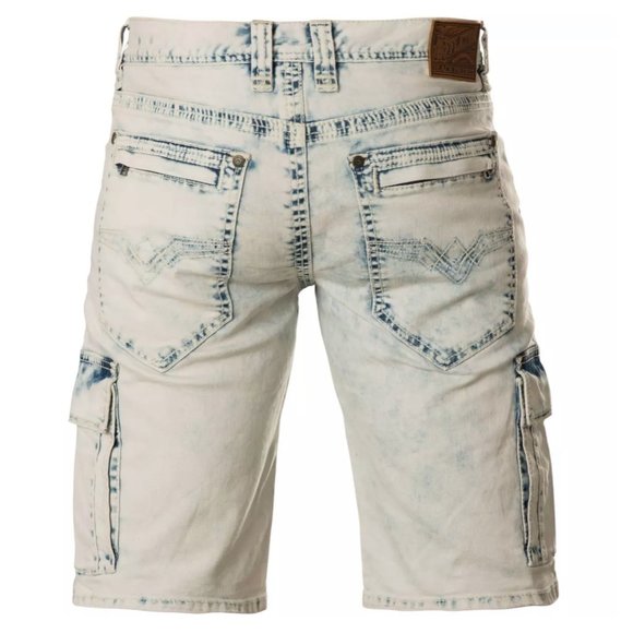 AFFLICTION HUNTER FALLEN FULTON DENIM SHORTS Biker - Picture 6 of 12
